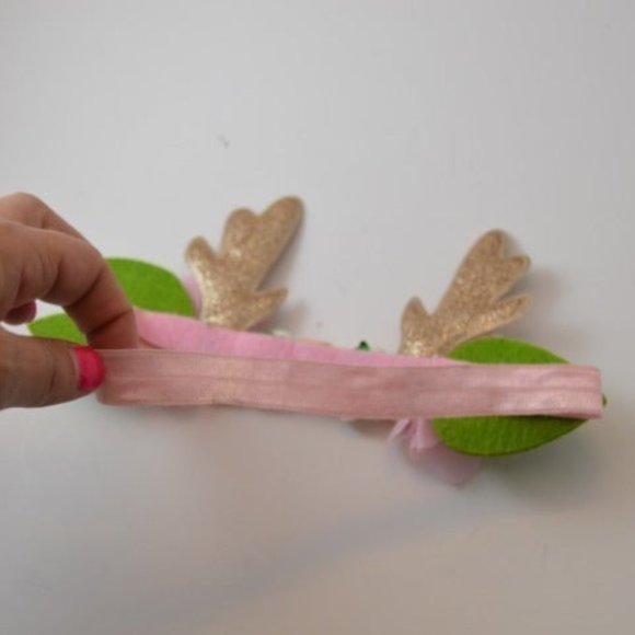 Baby Girl Floral Antler Headband - Picture 5 of 7